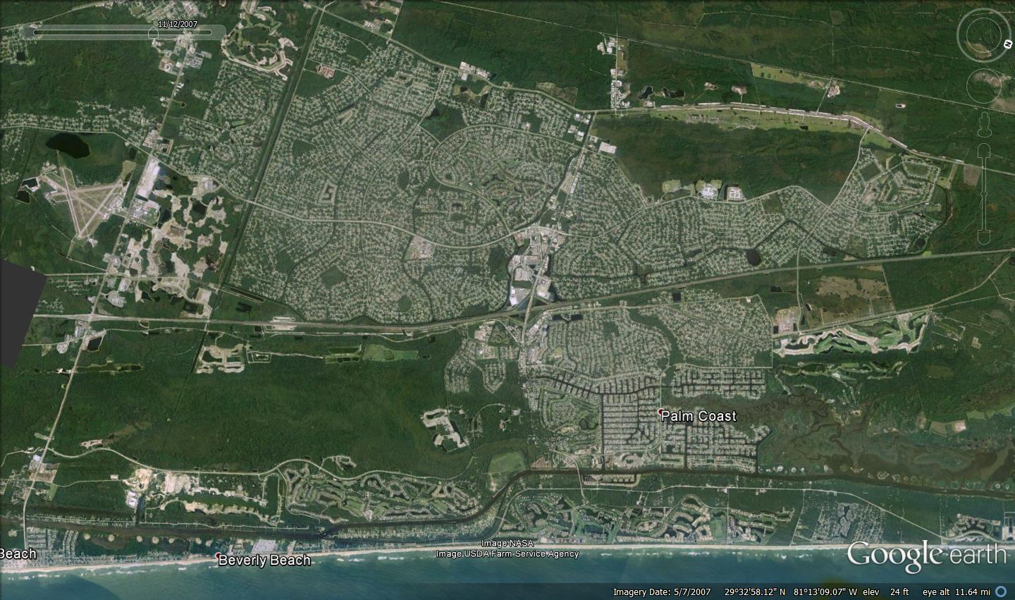 Palm Coast, FL - Google Earth